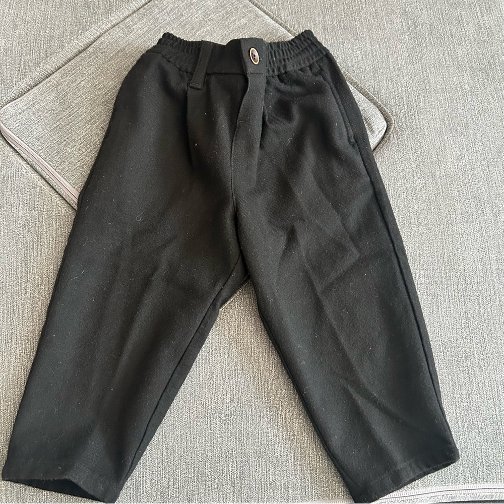 NWOT Zara baby boys black soft feel pants 1.5 years